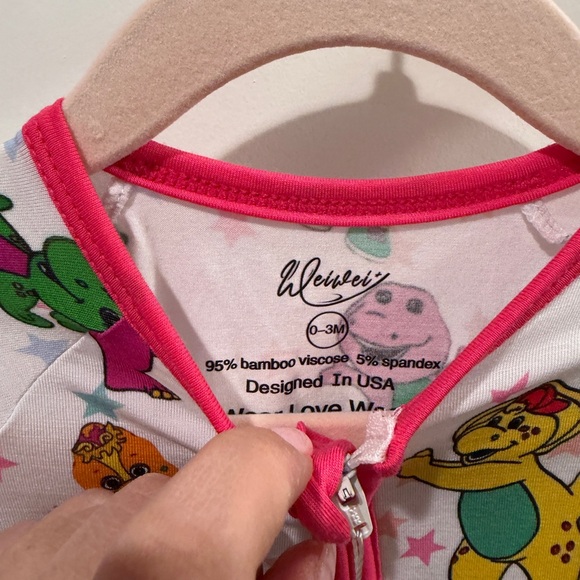 Baby Bamboo Barney One Piece Zippy size 0-3 months NWT - Picture 2 of 5